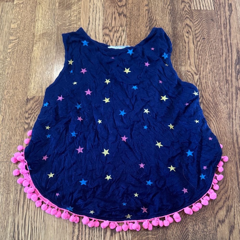 Vintage Havana Girl’s Star Print Blue & Pink Tank top Size 4